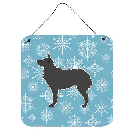 Carolines Treasures Winter Snowflake Croatian Sheepdog Wall or Door Hanging Prints BB3521DS66